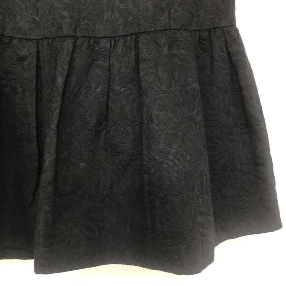 J. Crew Black Textured Jacquard Drop Waist Pleated Mini Skirt NEW - Picture 6 of 13
